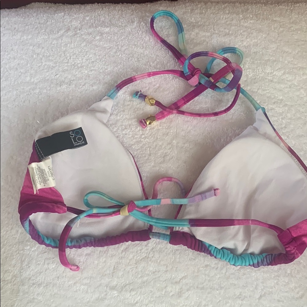NWOT Multicolor Striped Bikini Set - Picture 4 of 10